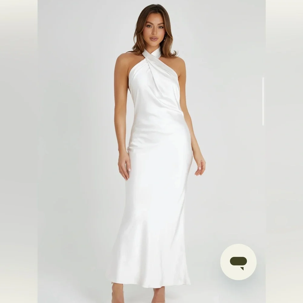 Meshki Laura Halter Satin Gown size s - Picture 4 of 7